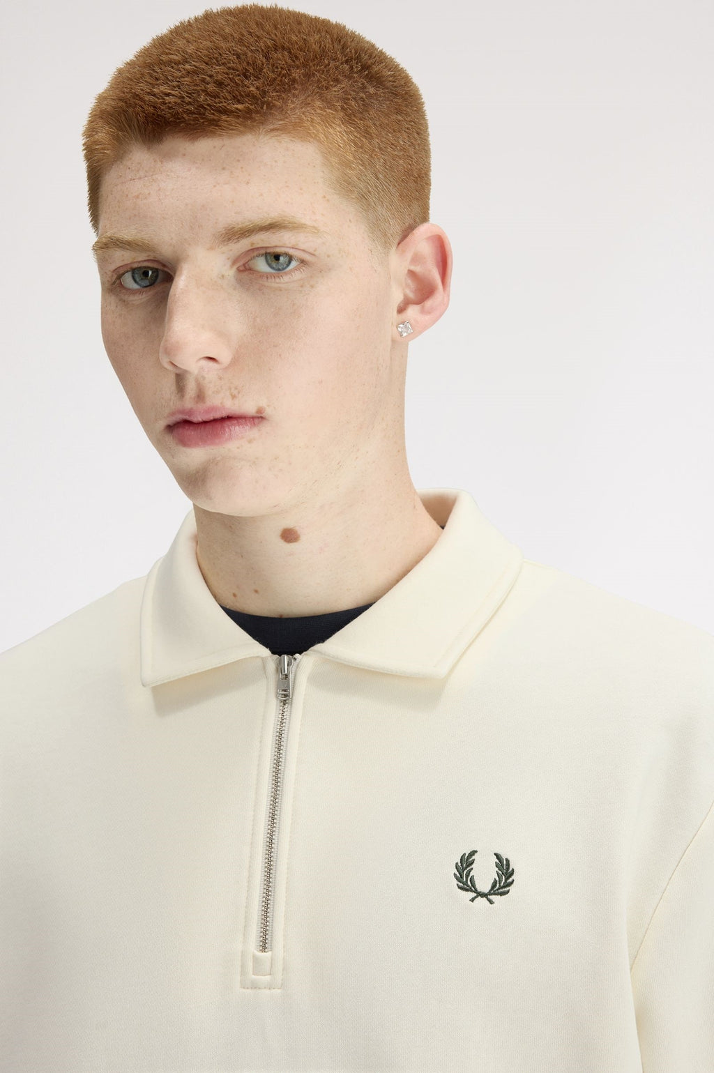 Fred Perry Half Zip Collared Sweatshirt Sweater M2426