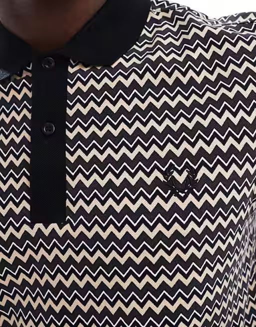 Fred Perry Zig-zag pattern polo shirt M8614/129