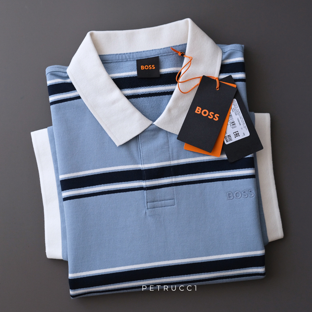 BOSS Polo Shirt Kaos cotton Cowo Pria 50574239