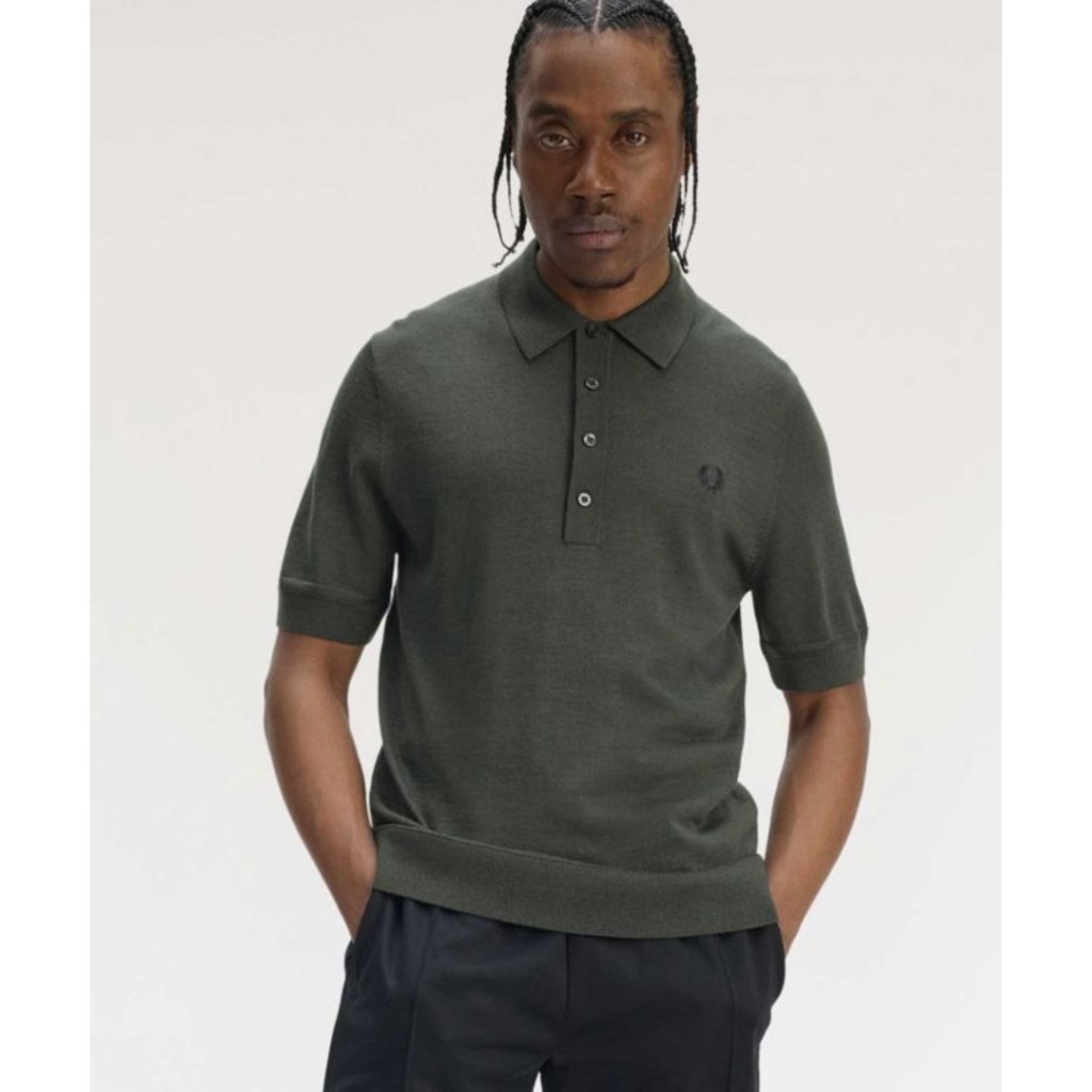 Fred Perry Polo Shirt Contrast Collar Knit K8533/638