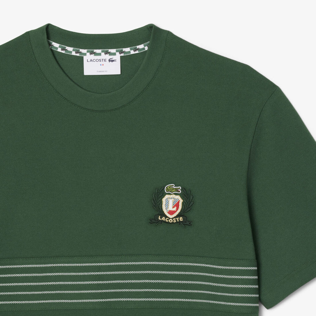 LACOSTE Embroidered Badge Pique T Shirt TH0025