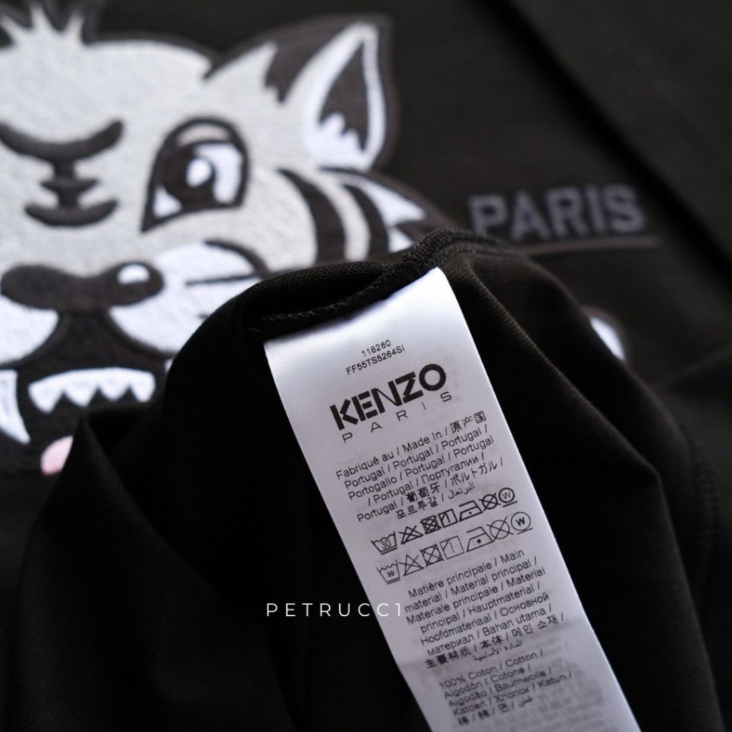 KENZO Happy Tiger Embroidered Oversized T Shirt 5TS5264SI