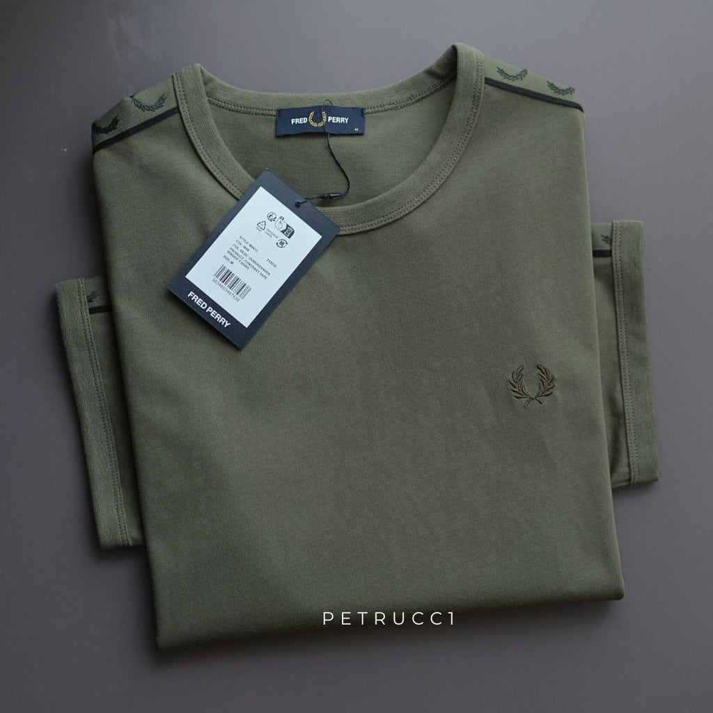 Fred Perry Contrast Tape Ringer T-Shirt Kaos M4613/W49
