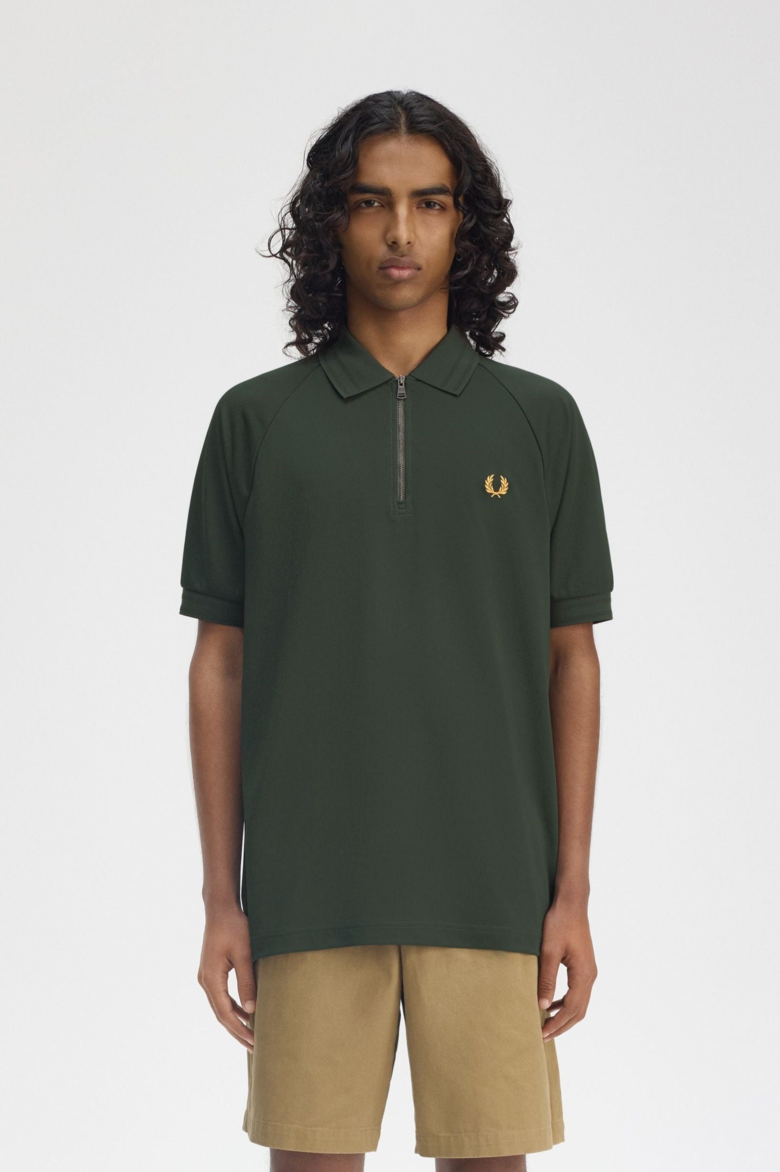 Fred Perry Zip Neck Polo Shirt M9869/X89