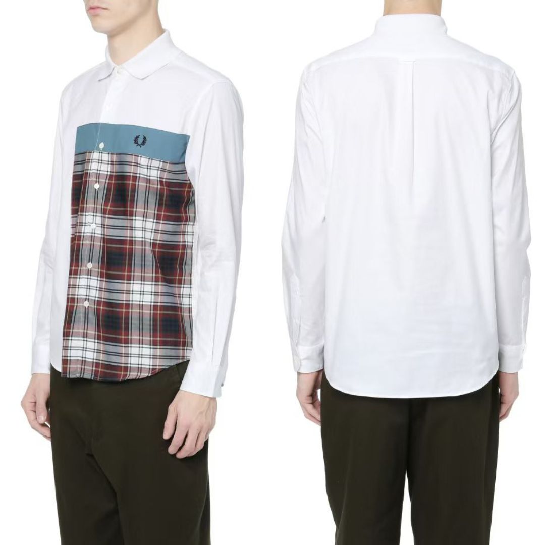 Fred Perry Mix Panelled Long Sleeve Shirts F4546