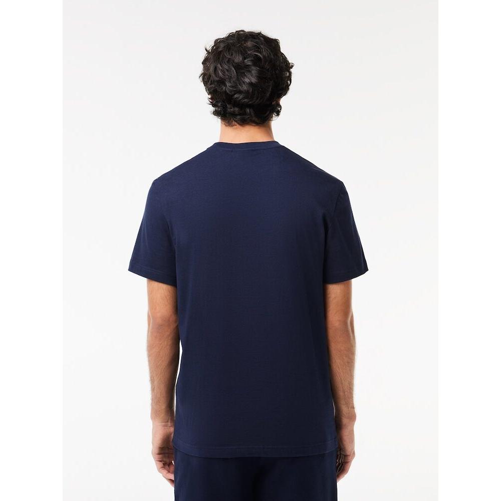 LACOSTE Signature Print Cotton Jersey T Shirt  TH6396