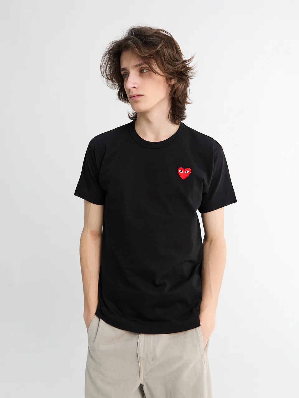 PLAY CDG COMME des GARCONS T SHIRT kaos cowo pria man AXT108