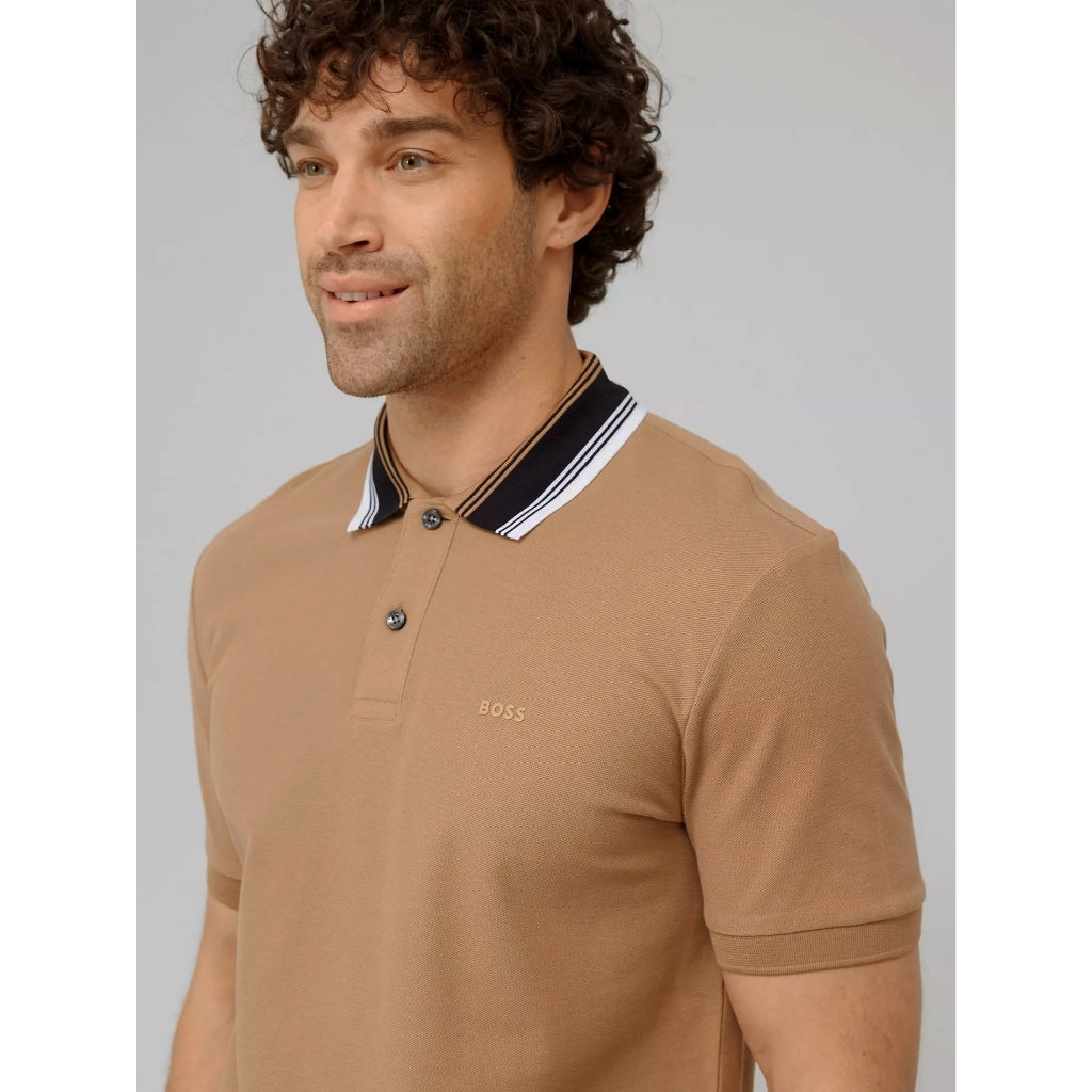 BOSS POLO SHIRT WITH STRIPED COLLAR  PHILLIPSON 118 50495709