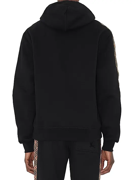 BURBERRY Check Trim Cotton Zip Hoodie 8110790