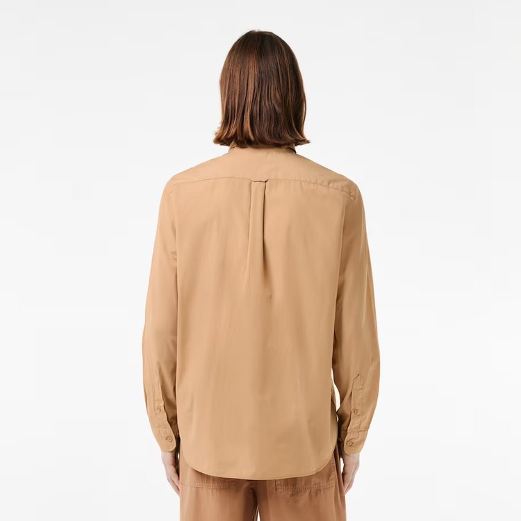 LACOSTE Relaxed Fit Washed Effect Poplin Shirt CH0898