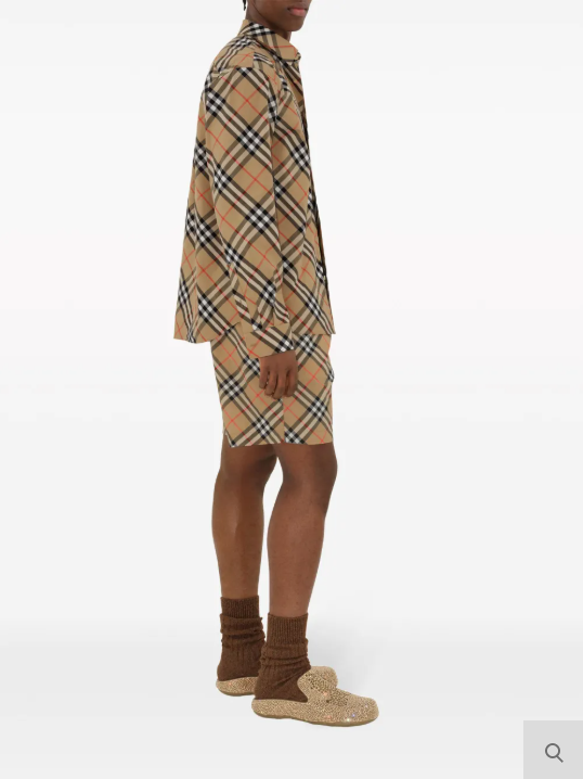 BURBERRY Beige Plaid Shirt 8087634