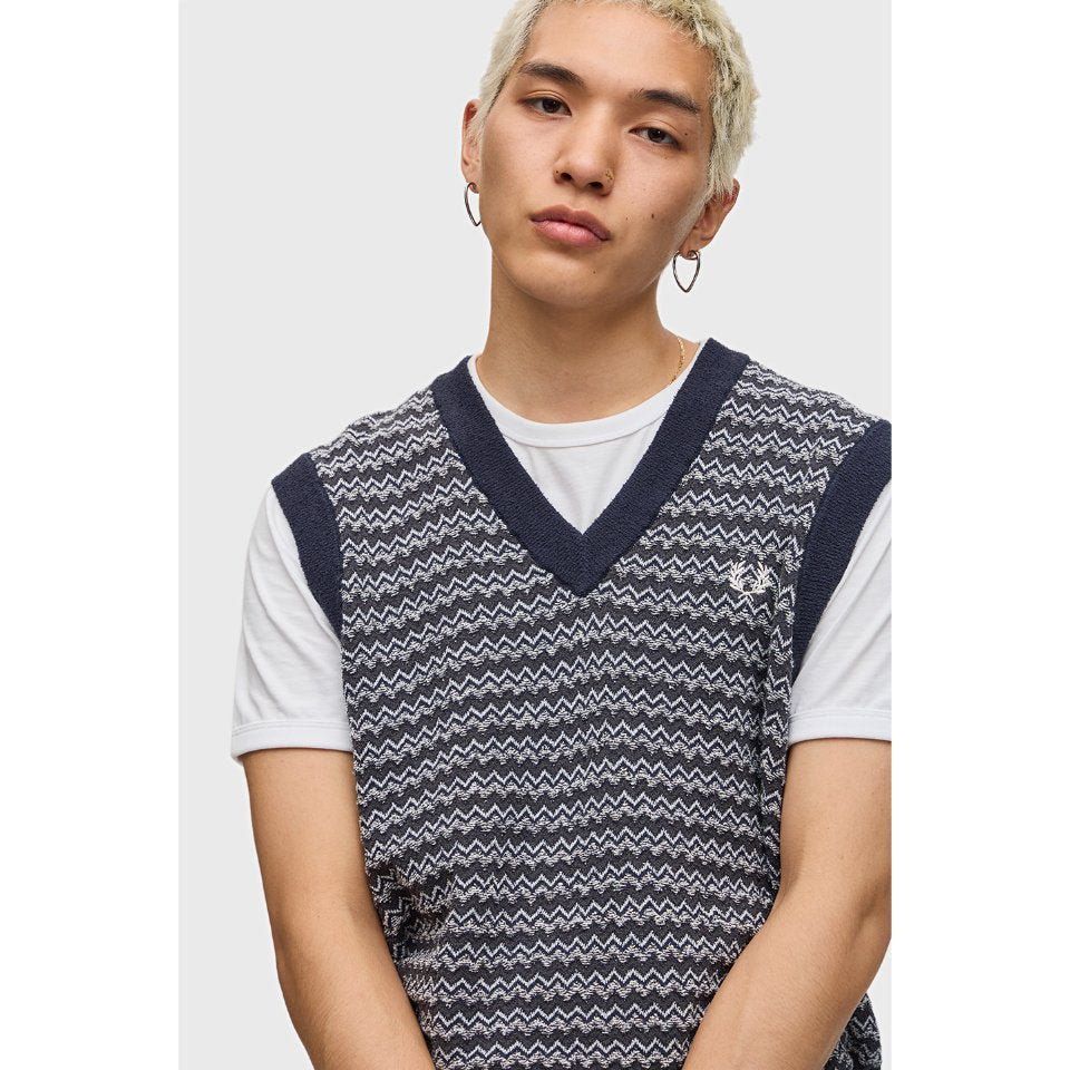 FRED PERRY VEST KNIT outwear outer rajut COWO PRIA K8551/608