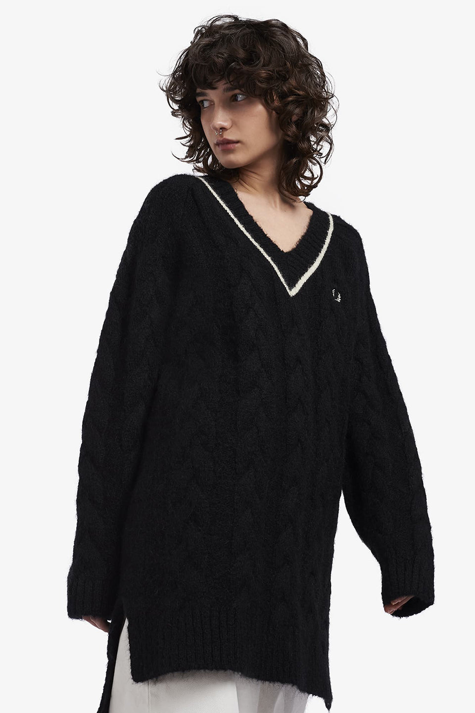 Fred Perry Cable Knit Jumper Dress Women D4171/102