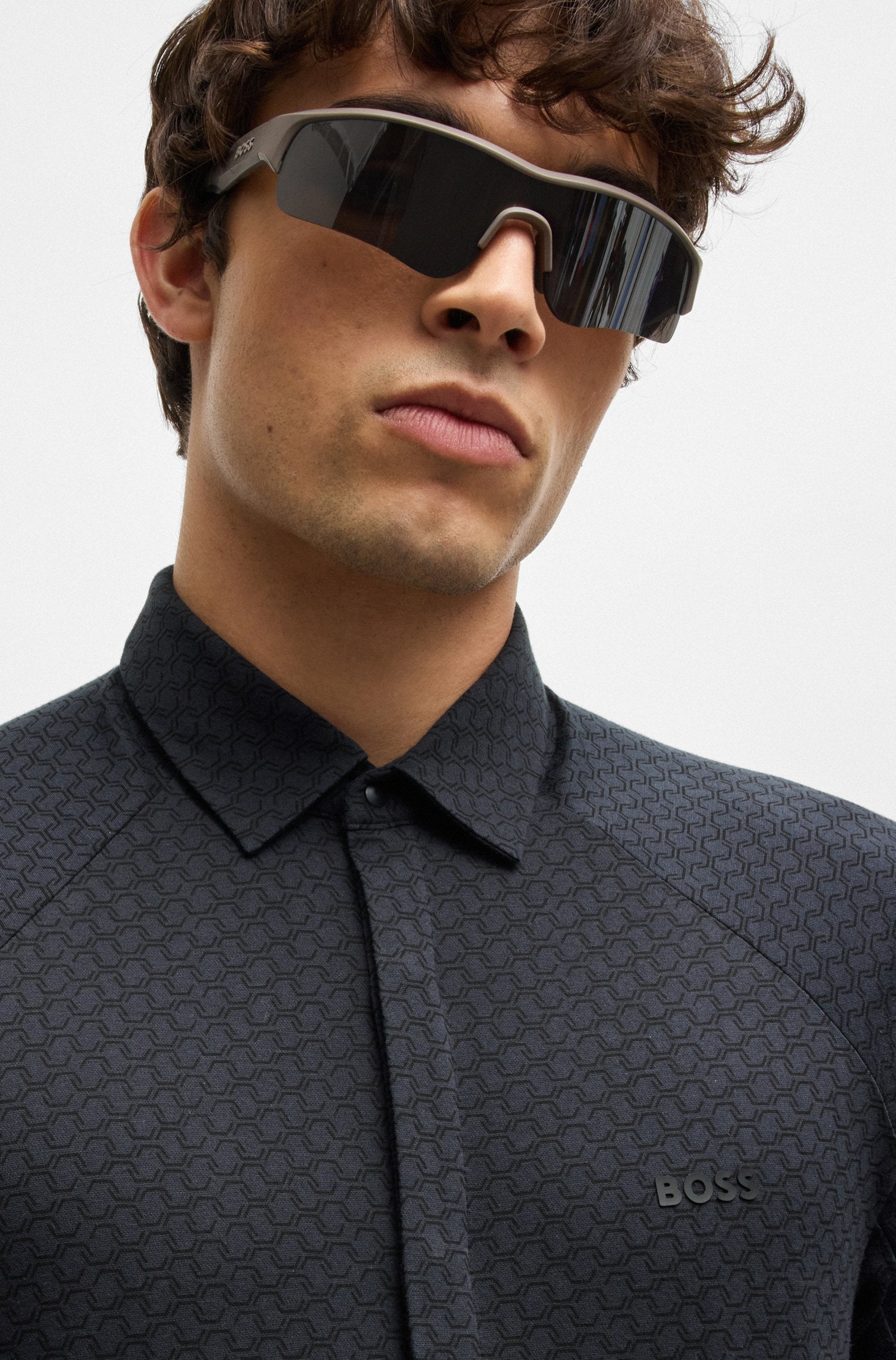BOSS Knitted Cotton Piqué Shirt 50540196