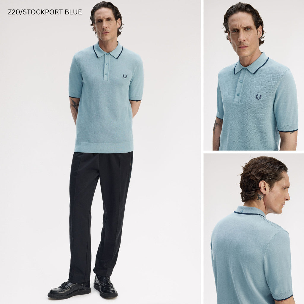 Fred Pery Knit Polo Shirt Cowo K1307