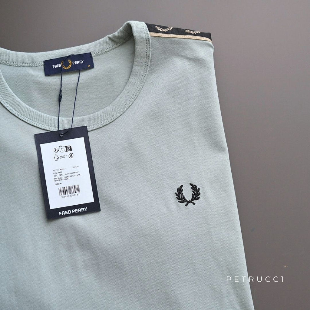 Fred Perry Contrast Tape Ringer T-Shirt Kaos M4613/W26