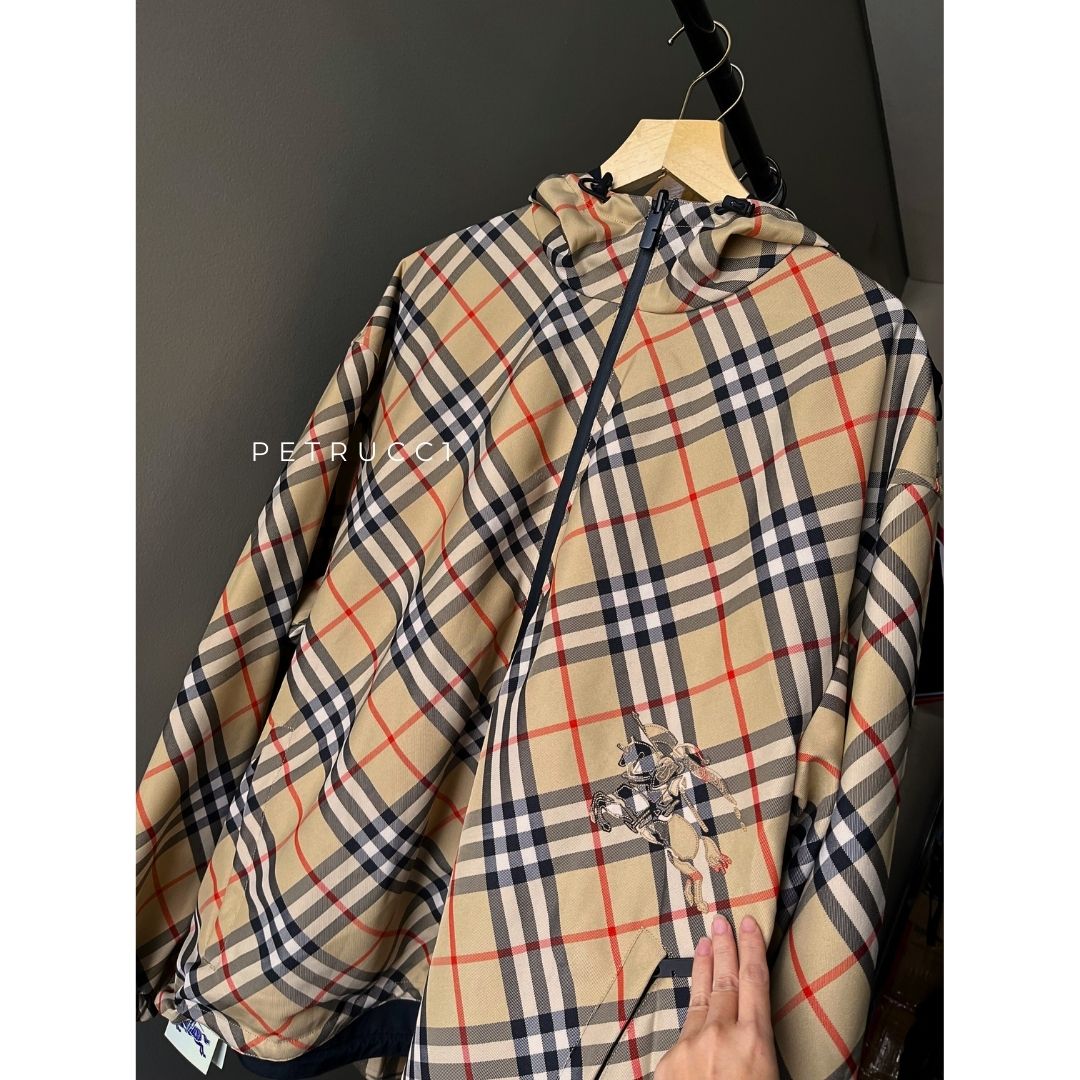 BURBERRY Reversible Check Hooded Jacket 81041021