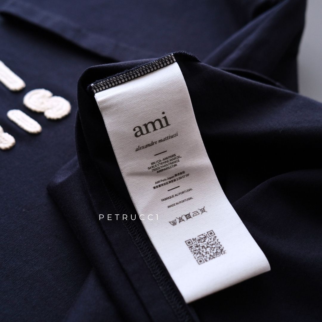 AMI Cotton Ami Paris Patch T Shirt UTS075