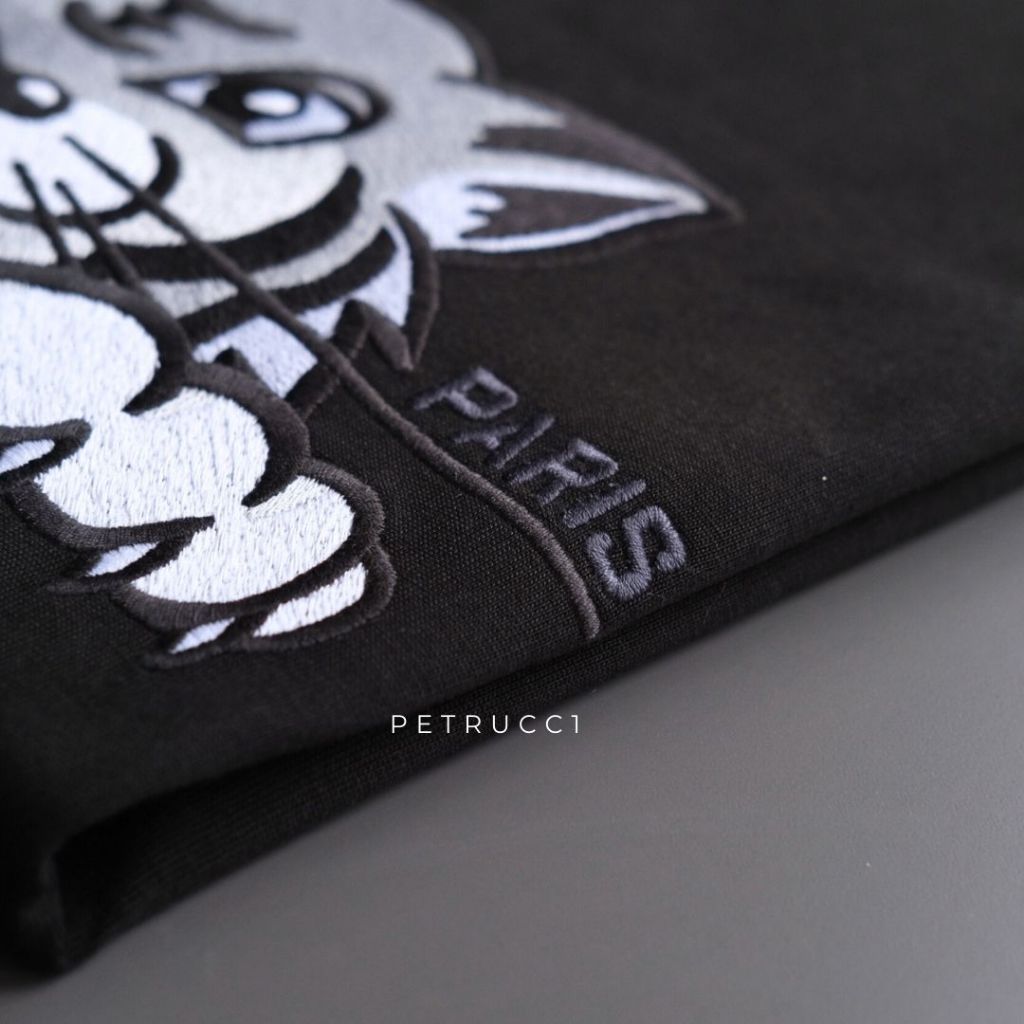 KENZO Happy Tiger Embroidered Oversized T Shirt 5TS5264SI