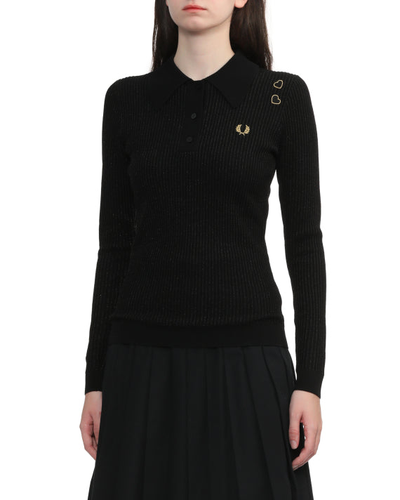 Fred Perry METALLIC RIBBED KNITTED SHIRT Women SK8121/102
