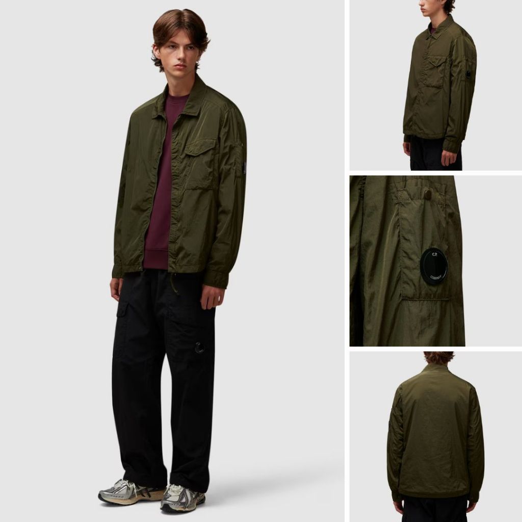 CP Company Chrome R Full Zip Overshirt 18CMOS095A