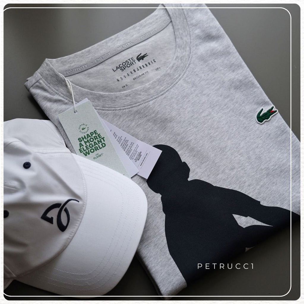 LACOSTE Tennis x Novak Djokovic T Shirt and Cap Set  TH7516