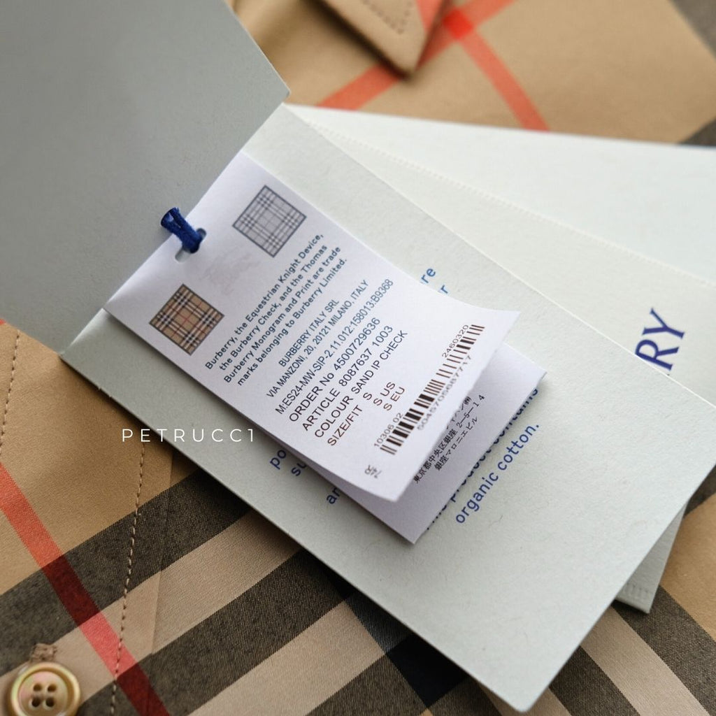 BURBERRY Beige Plaid Shirt 8087634
