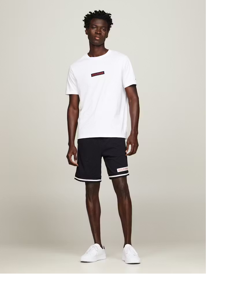 TOMMY HILFIGER Monotype Logo Patch T Shirt MW0MW34373
