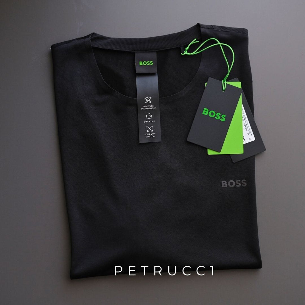BOSS Quick-dry stretch-jersey T Shirt with decorative reflective artwork Tee Active 50525209