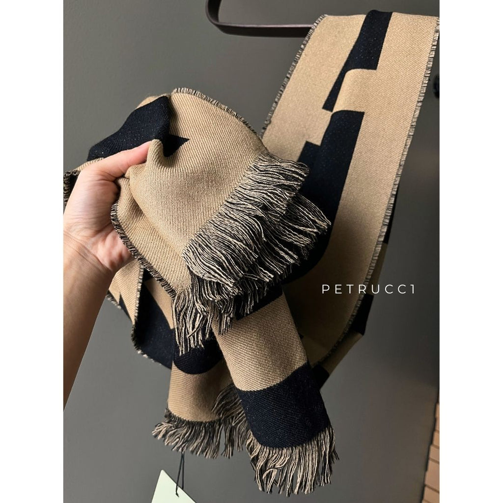 BURBERRY SCARF Muffler Wool Jacquard Winter 8035525