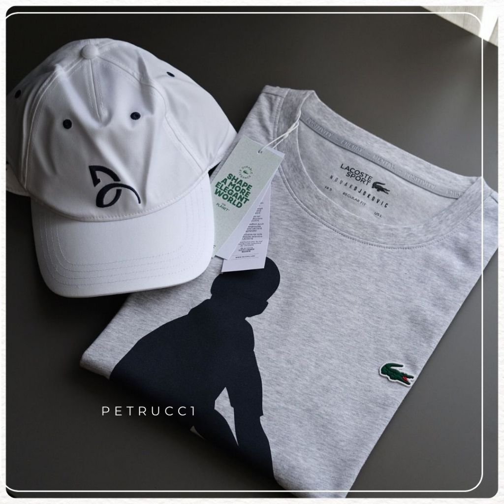 LACOSTE Tennis x Novak Djokovic T Shirt and Cap Set  TH7516