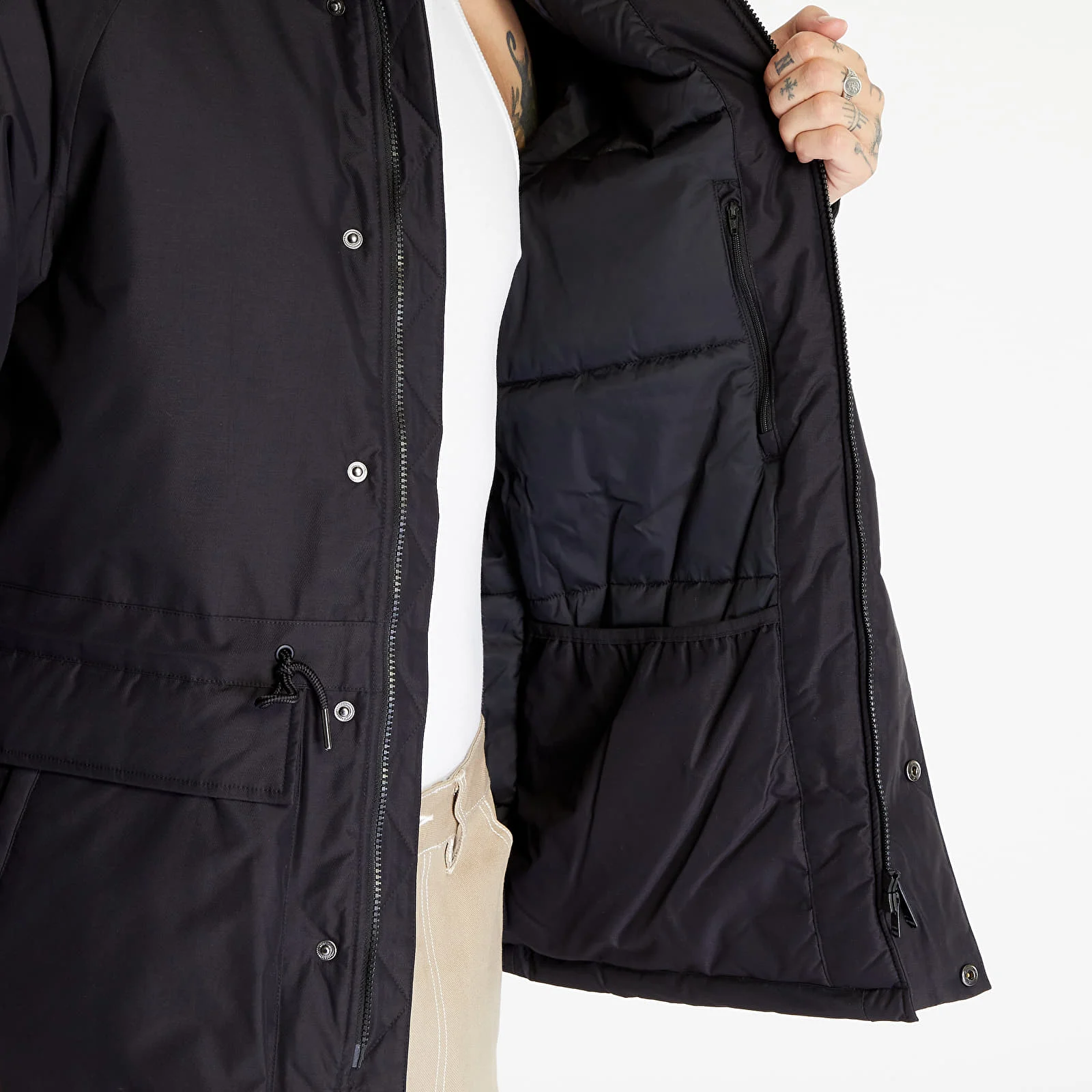 Fred Perry Padded Zip Through Parka Jacket J6516/102