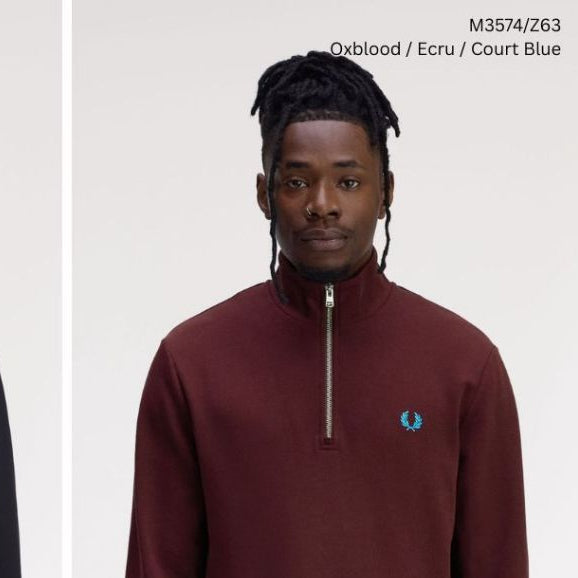 Fred Perry Half Zip Sweatshirt Sweater M3574