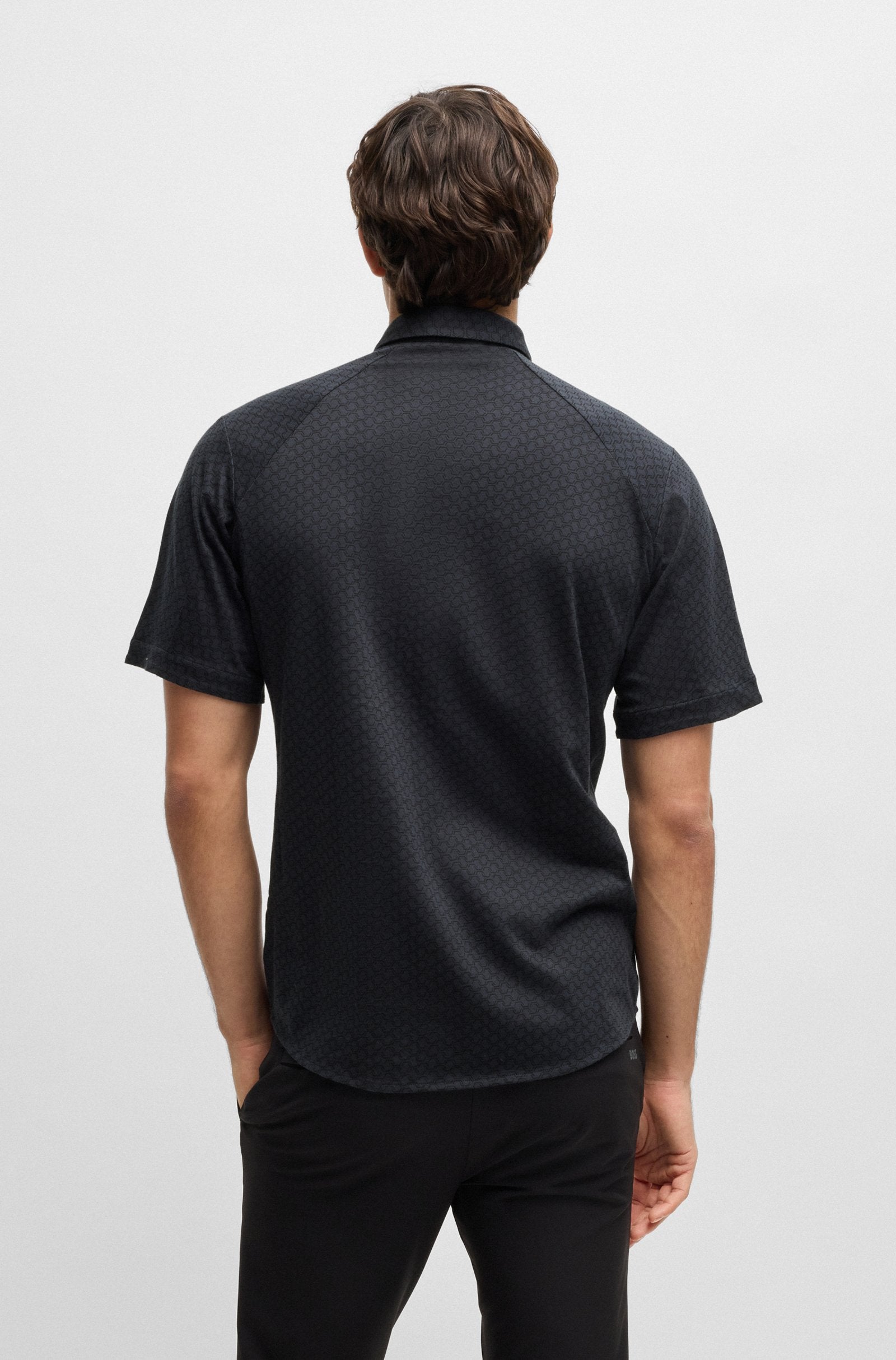 BOSS Knitted Cotton Piqué Shirt 50540196