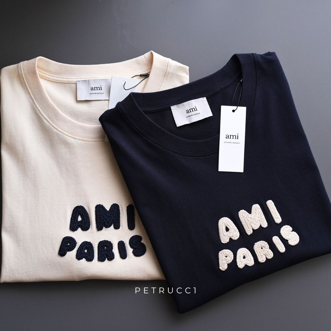 AMI Cotton Ami Paris Patch T Shirt UTS075
