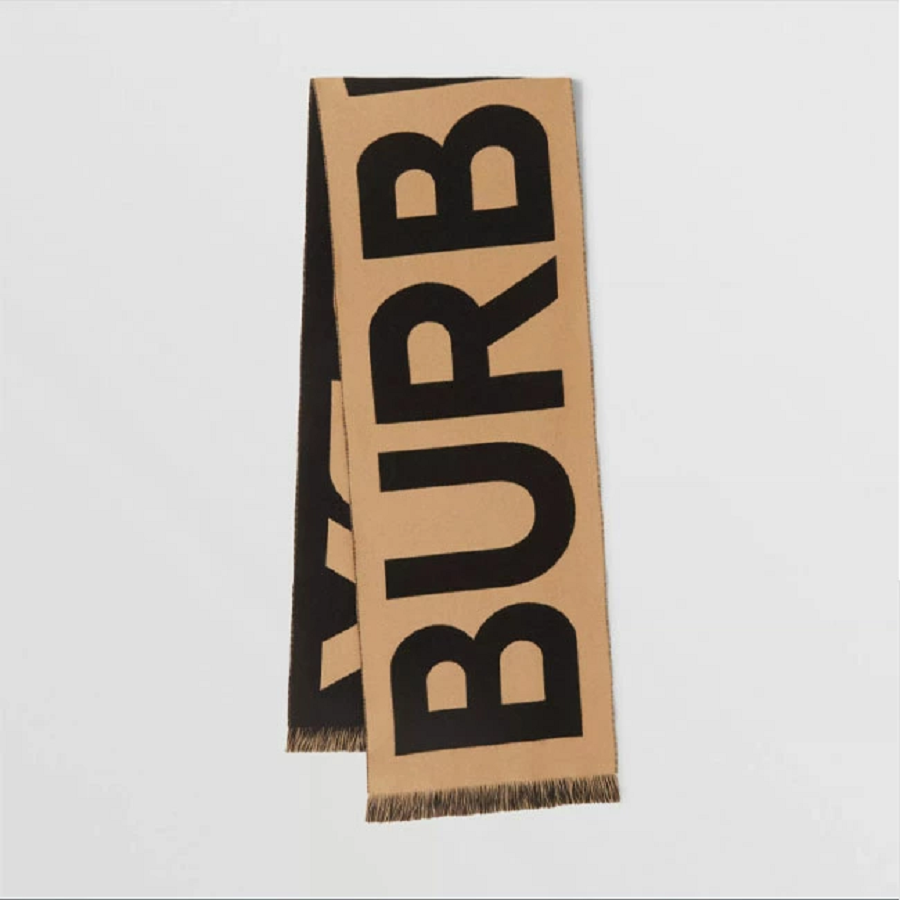 BURBERRY SCARF Muffler Wool Jacquard Winter 8035525