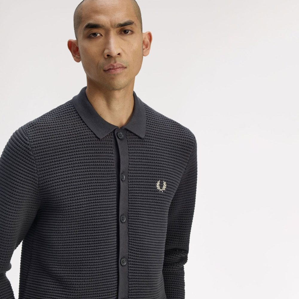 Fred Perry Cardigan Knit Jaket Jacket Outwear Cowo K8566/297