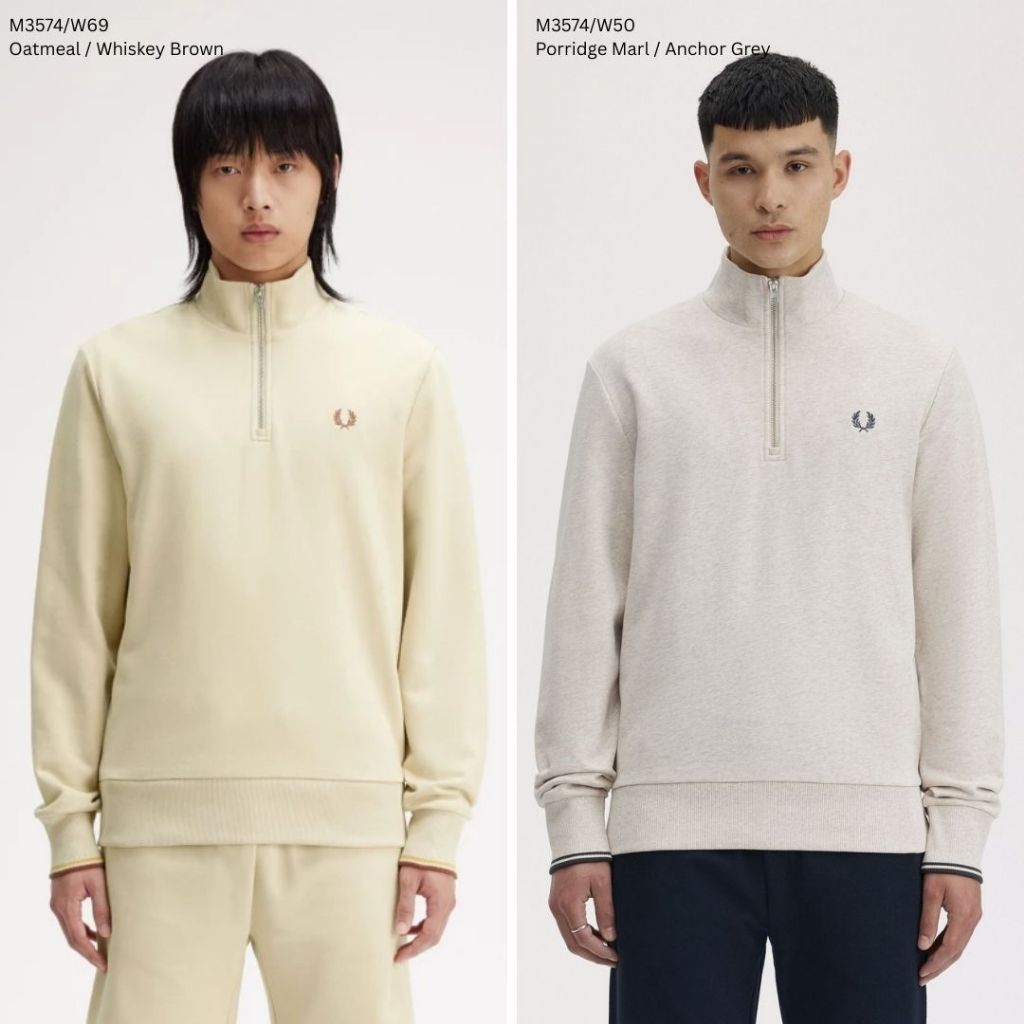 Fred Perry Half Zip Sweater Sweatshirt M3574