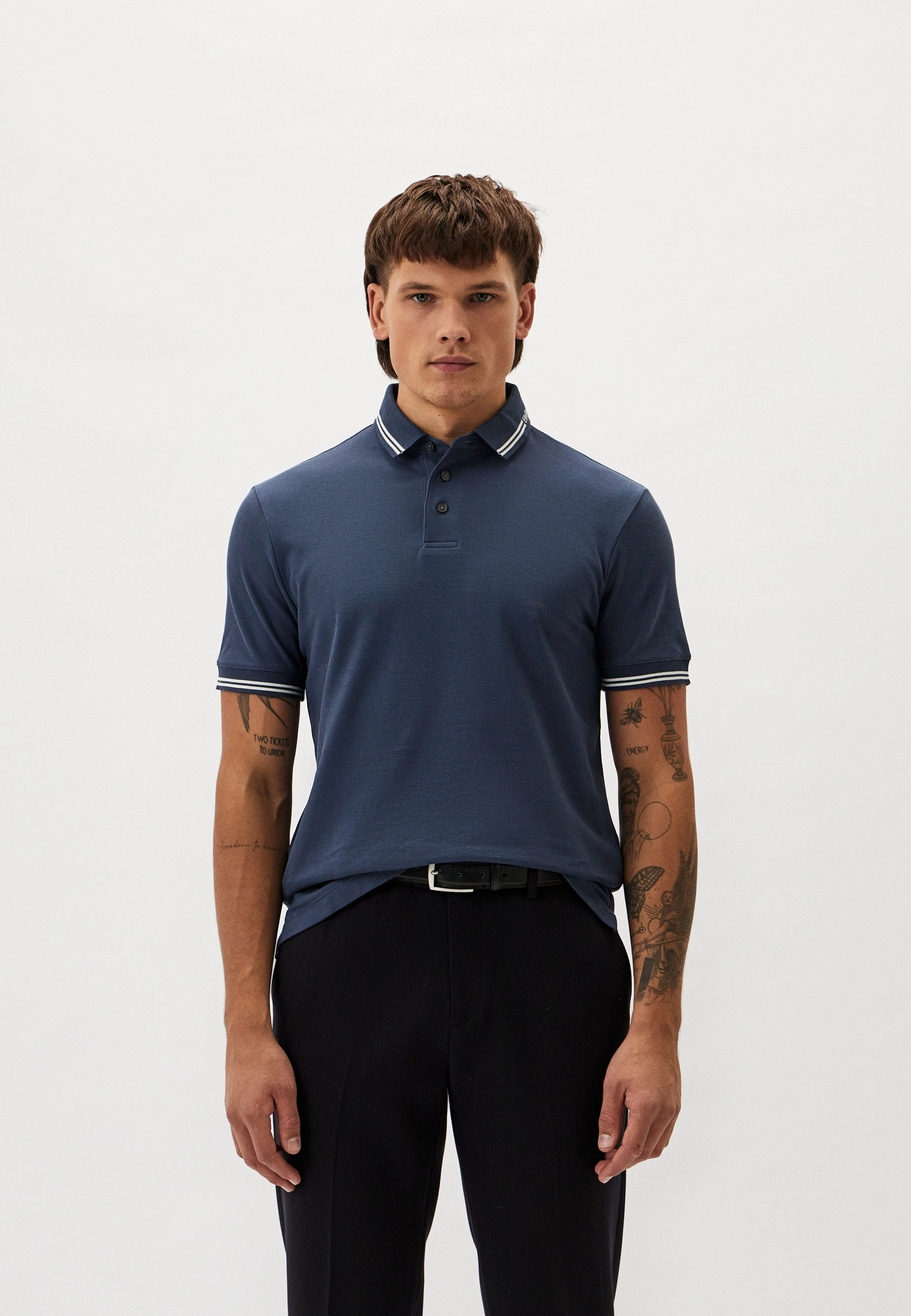 EMPORIO ARMANI EA7 Stripe Collar Polo Shirt  6D1F95