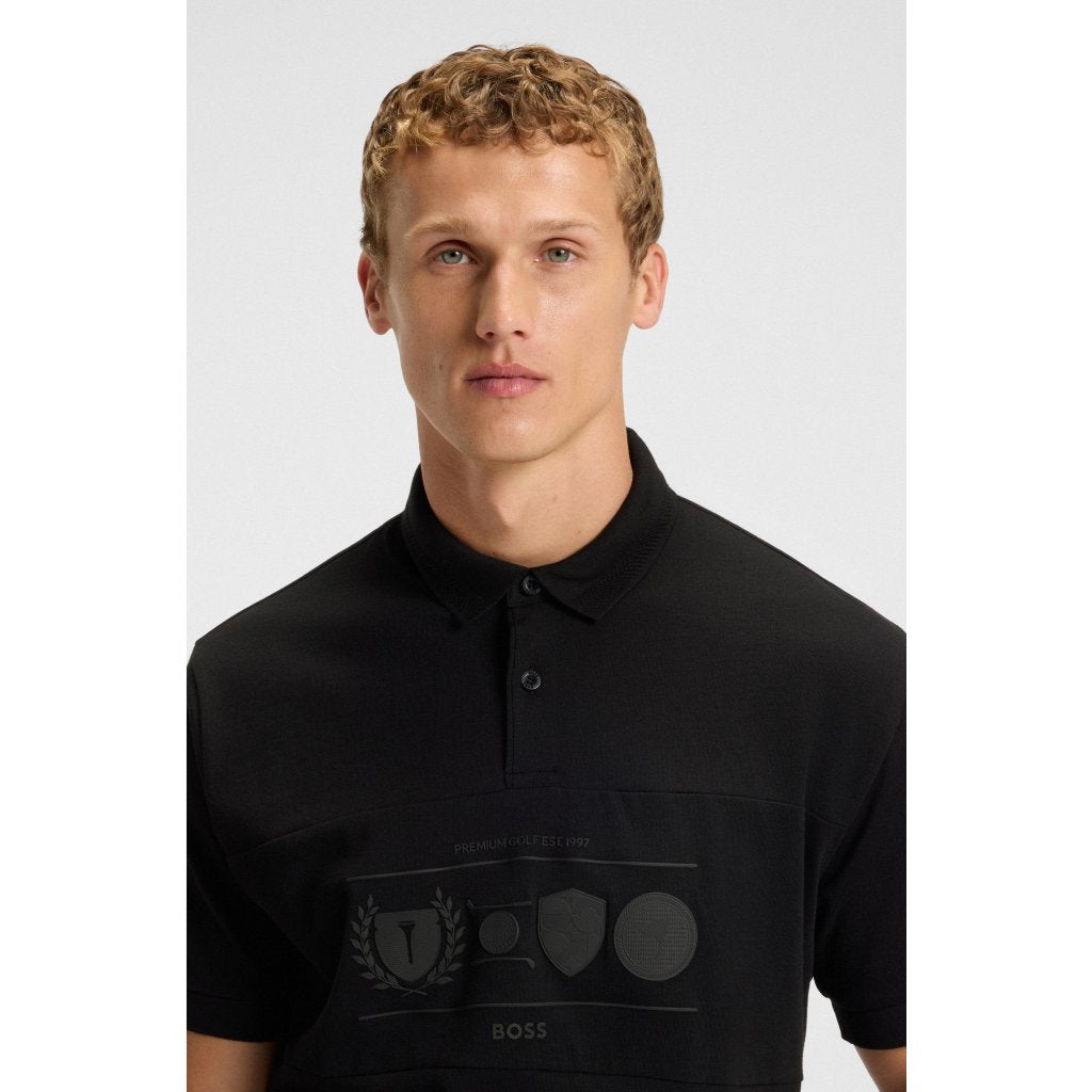 BOSS Relaxed-fit polo shirt in cotton with golf artwork Percy Heritage 50538111