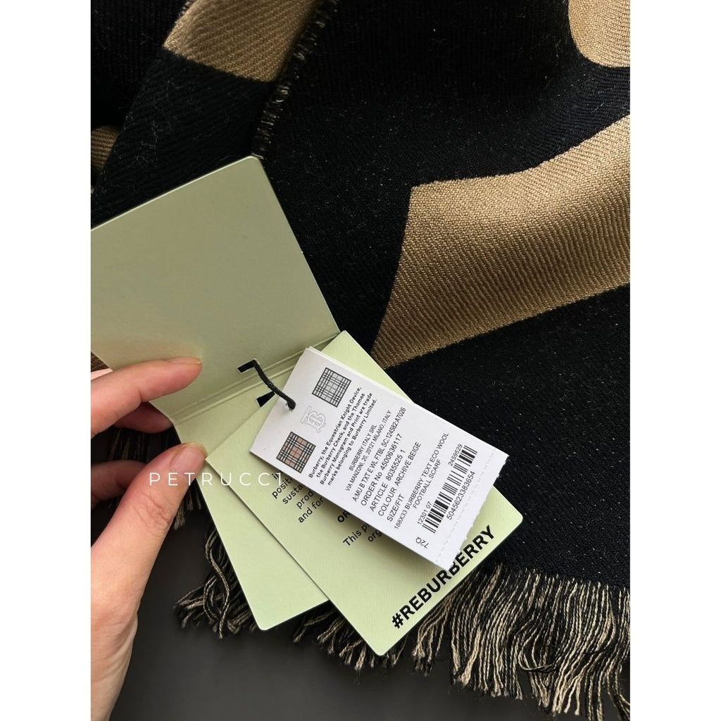 BURBERRY SCARF Muffler Wool Jacquard Winter 8035525