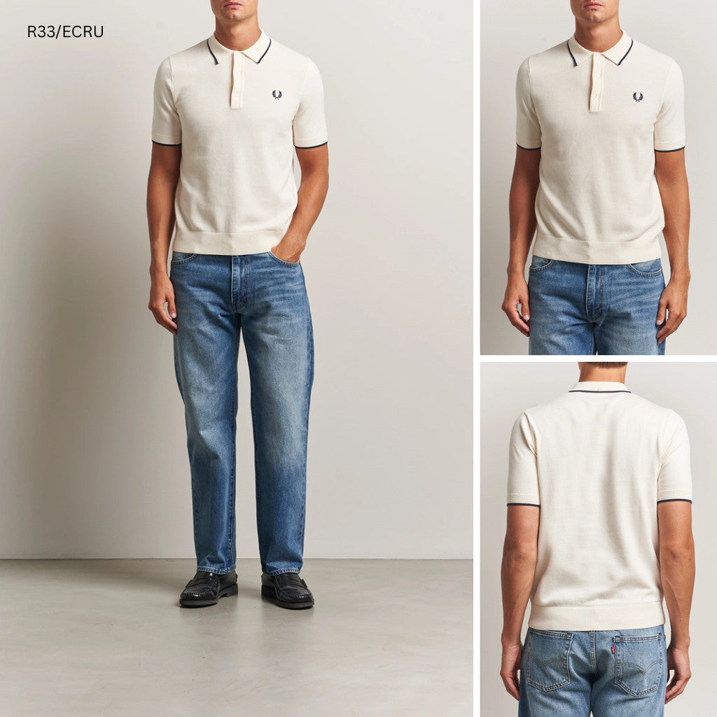Fred Pery Knit Polo Shirt Cowo K1307