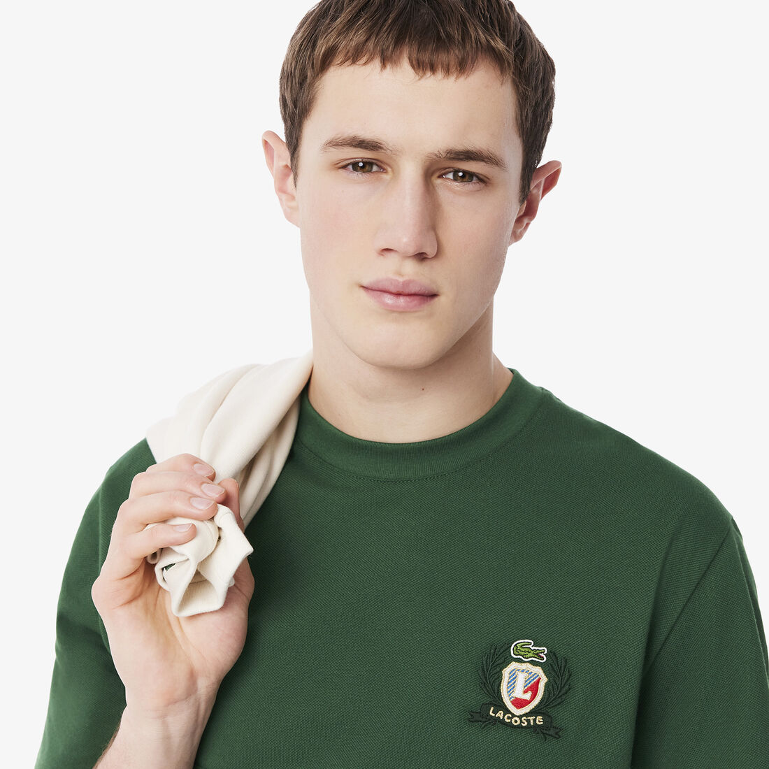 LACOSTE Embroidered Badge Pique T Shirt TH0025