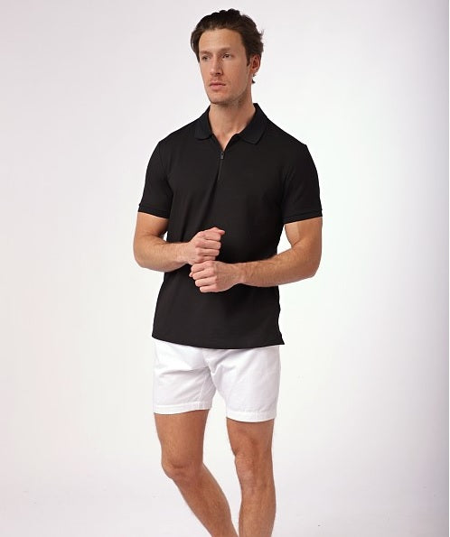CALVIN KLEIN Tech Pique Zip Polo Shirt