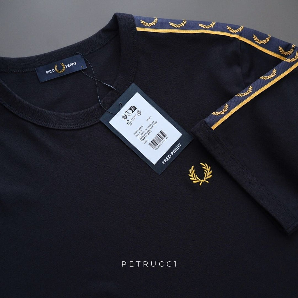 Fred Perry Contrast Tape Ringer T-Shirt Kaos M4613/W75