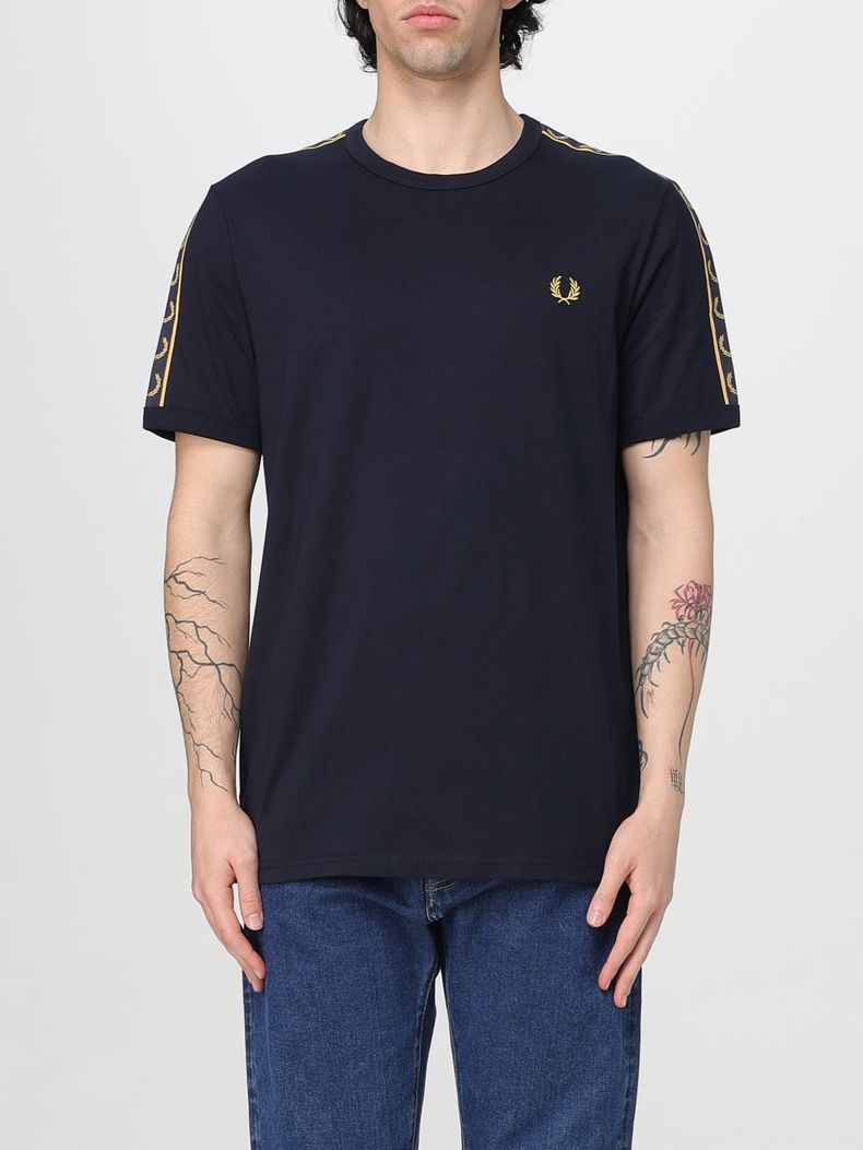 Fred Perry Contrast Tape Ringer T-Shirt Kaos M4613/W75