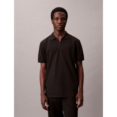 CALVIN KLEIN Tech Pique Zip Polo Shirt