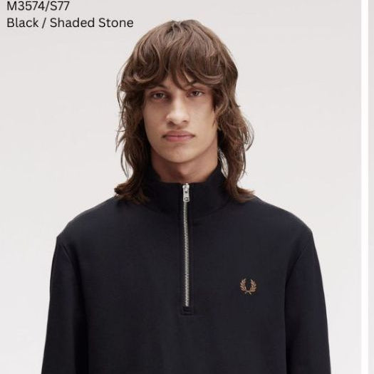 Fred Perry Half Zip Sweatshirt Sweater M3574