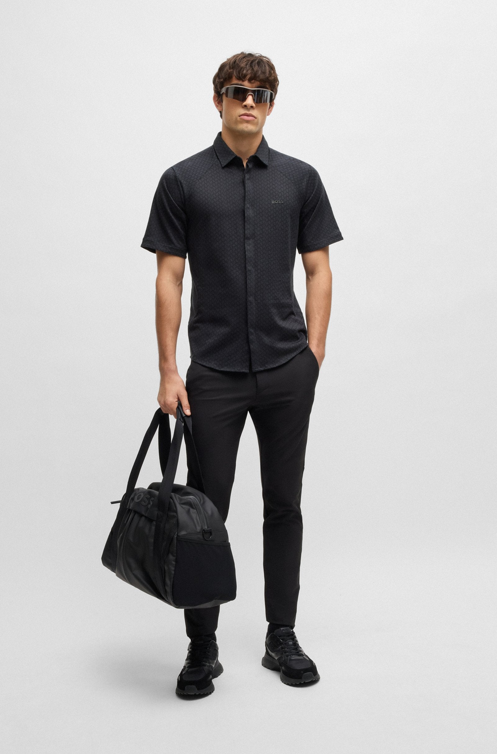 BOSS Knitted Cotton Piqué Shirt 50540196
