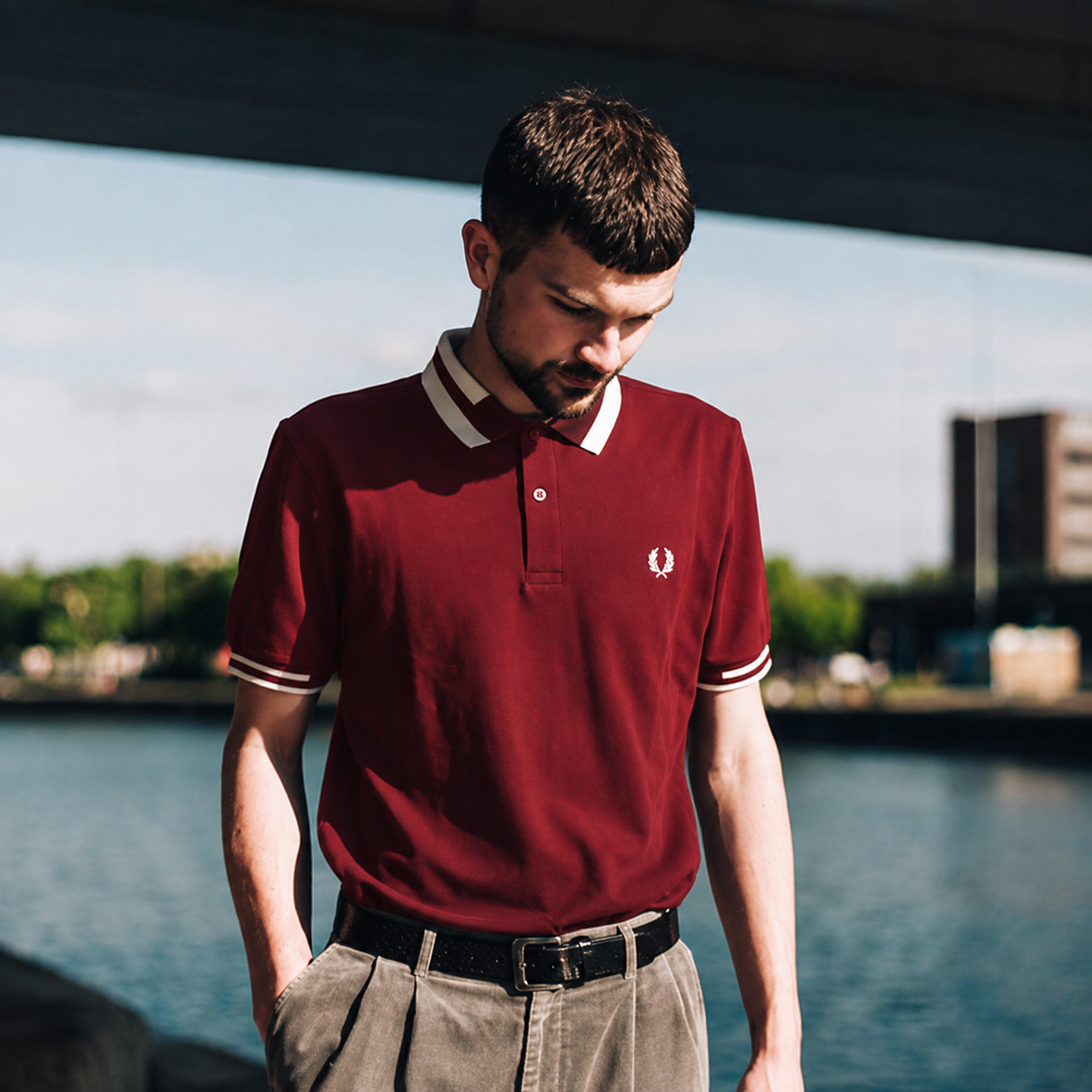 Fred Perry Polo Shirt Cowo Original Pria Branded M7503/A27